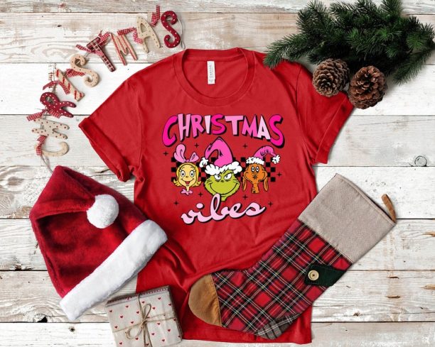 Retro Grinc Christmas Shirt, Retro Pink Grinchmas Shirt