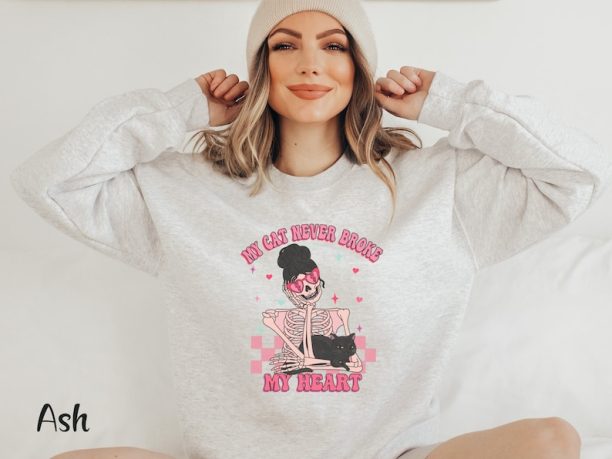 Valentine Cat Sweater Anti Valentine Sweatshirt