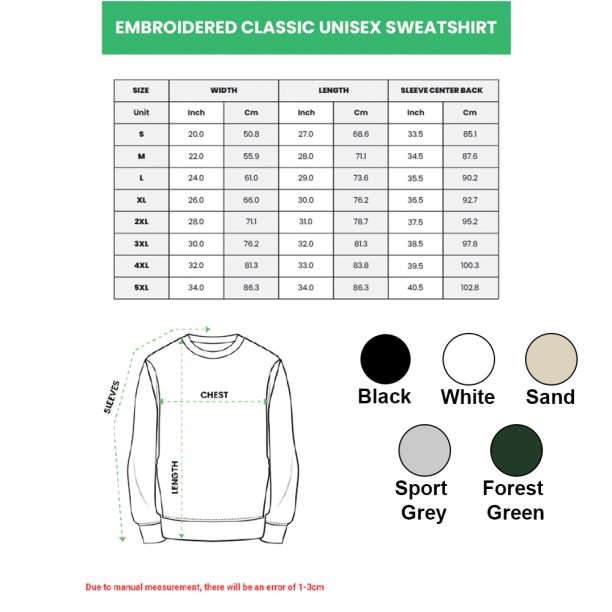 Embroidered Classic Unisex Sweatshirt