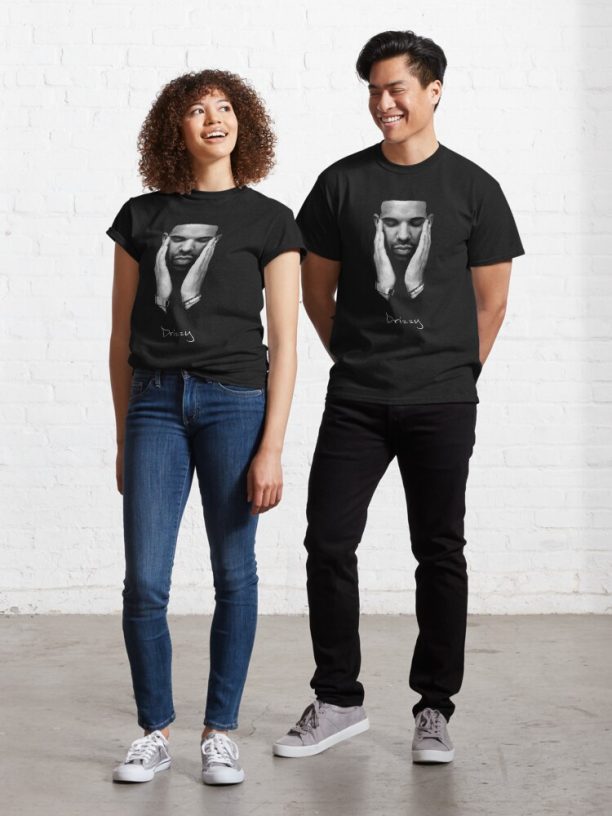 Drke Drizzy Rapper Black and White Classic T-Shirt