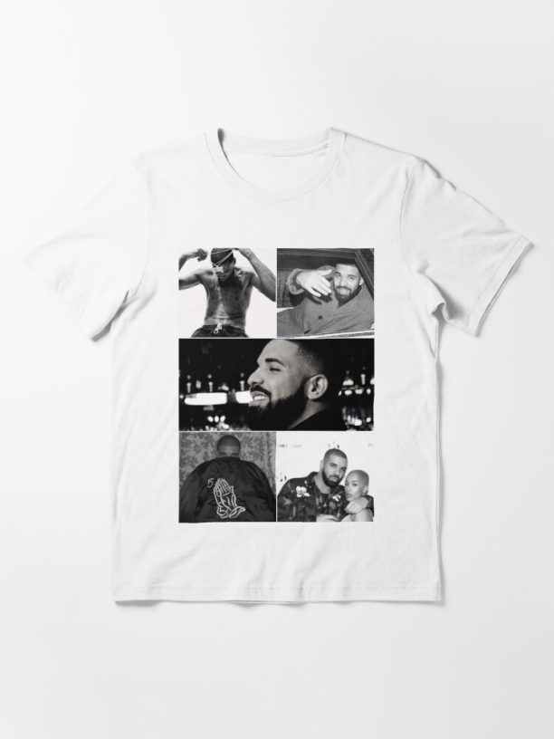 Drake Canadian Rapper Black and White Aesthetics Photos Collage - 1 Essential T-Shirt