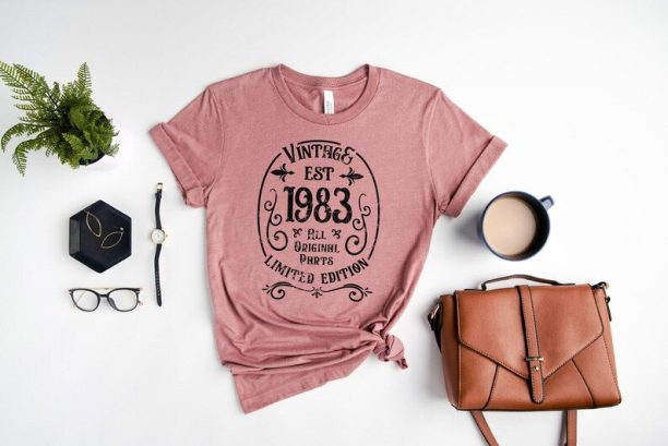 Birthday Vintage 1983 Shirt, 40th Birthday Shirt, Birthday Gift