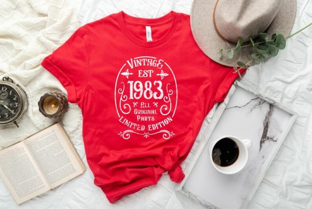 Birthday Vintage 1983 Shirt, 40th Birthday Shirt, Birthday Gift