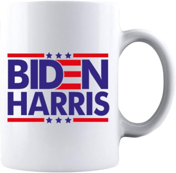 KROPSIS Joe Biden Kamala Harris 2020 Election Democrat Liberal Double-Sided Ceramic Coffee Mug Tea Cup White