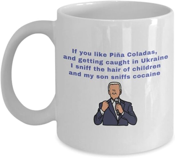 President Joe Biden mug Hunter Cocaine coffee cup, Funny Republican dad gifts, Foxtrot Juliet Bravo