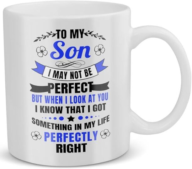 22Feels To My Son Mug Gift For Sons From Mom Dad Best Ever Coffee Cup My Teenage Boy Graduation Present Men (11oz)