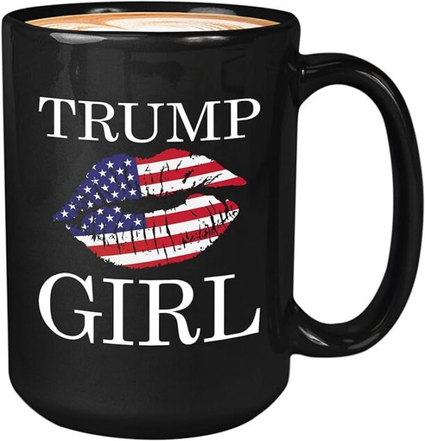 Bubble Hugs Coffee Mug - Trump Girl - Donald Trump Politicians President American USA Republicans Party Vote Voting for