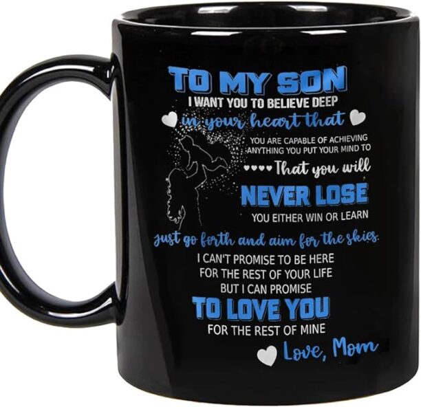 Personalized To My Son Coffee Mug From Mom Dad Parents Mom Cuddle Kid Love You Hearts Custom Name Gifts Ideas For Son 11