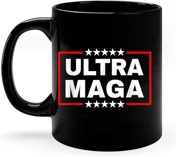 Maymay Ultra Mega Funny Anti Joe Biden Mug - Double Sided, Black 11 or 15 Oz