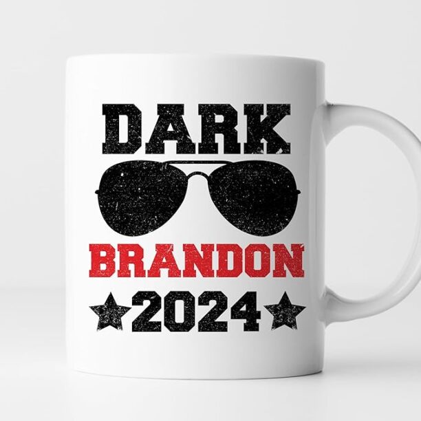 TODOLIA -11Oz- Dark Brandon 2024 Coffee Mug, Funny Vote Joe Biden 2024 Coffee Cup, Biden Meme Thanksgiving Gift Mug