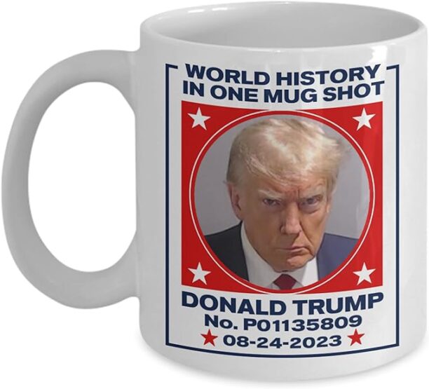 Cyber Hutt West Donald Trump Mug Shot World History In One Mug Shot Coffee Mug