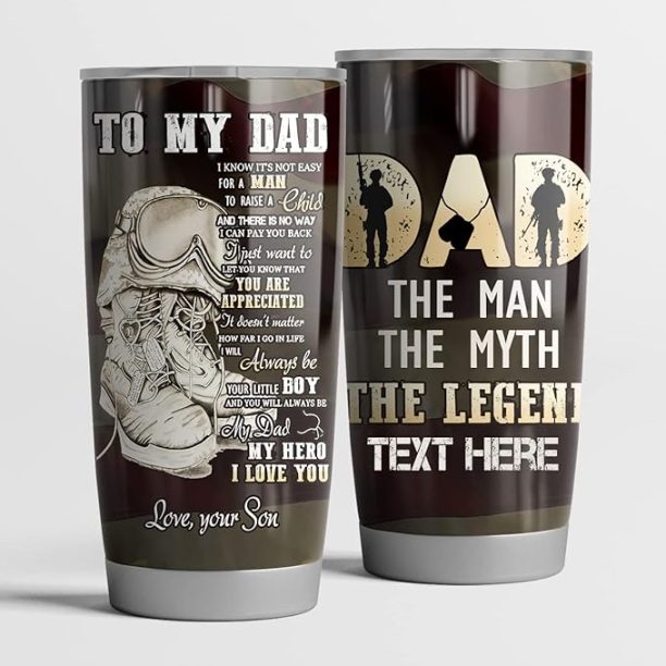 UAM To My Dad Tumbler, I Know It's Not Easy To Raise A Child Tumbler, Customize Tumbler, Customize Dad Tumbler