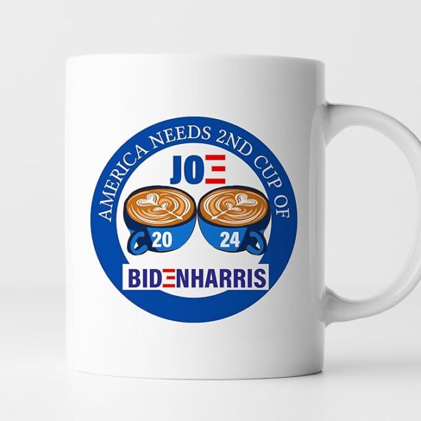 TODOLIA -11Oz- America Needs 2nd Cup Of Joe 2024 Coffee Mug, Biden Harris Coffee Cup, President Joe Biden Gift Mug