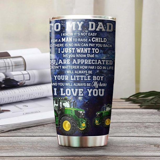 Tractor To My Dad My Hero From Son Personalized Tumbler