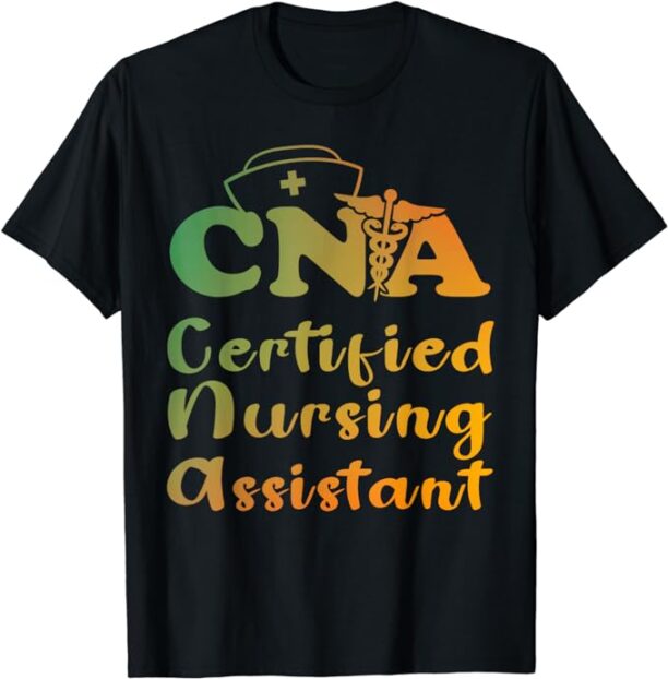 Afro Black CNA Certified Nursing Assistant melanated Nurse T-Shirt