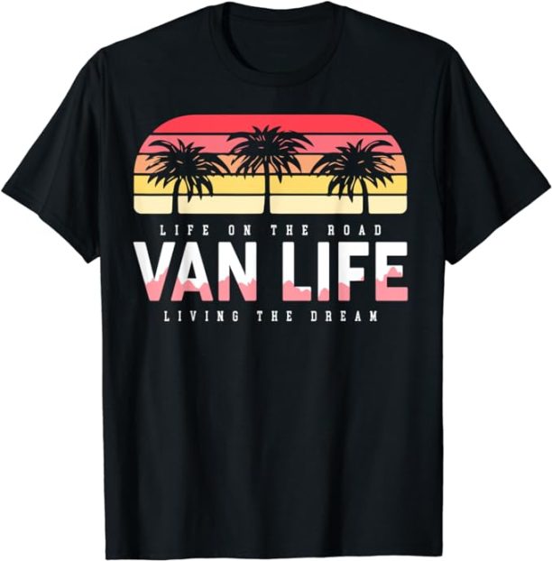 Van Life Clothing Retro Vintage Van Dwellers Vanlife Nomads T-Shirt