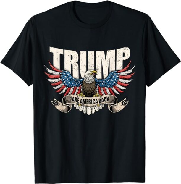 Trump 2024 Flag Take America Back Men Women Donald Trump T-Shirt