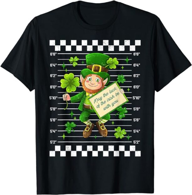 May The Luck Of The Irish Be With You Leprechaun Patrick Day T-Shirt