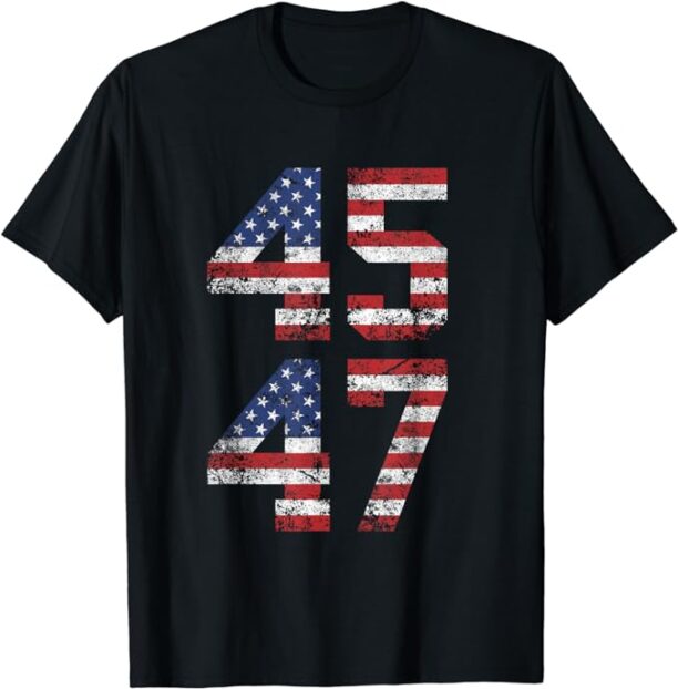 Trump 2024 Vintage T-Shirt - Classic Fit, Crew Neck, Black Adult