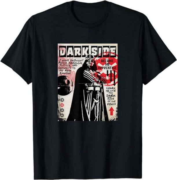 Star Wars Darth Vader The Dark Side Big Chest Cover Magazine T-Shirt