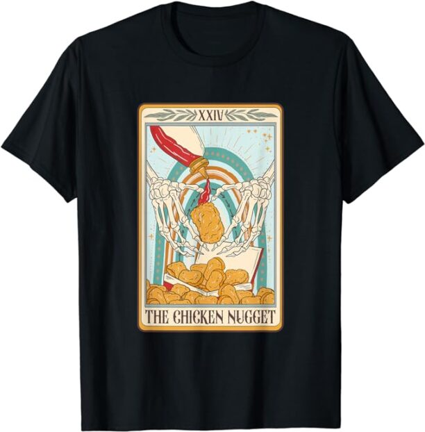 The Chicken Nugget Tarot Card Chicken Nugget Lover Mystical T-Shirt