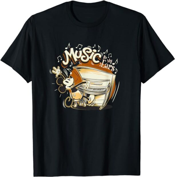 Disney Mickey Mouse Vintage Music To My Ears T-Shirt