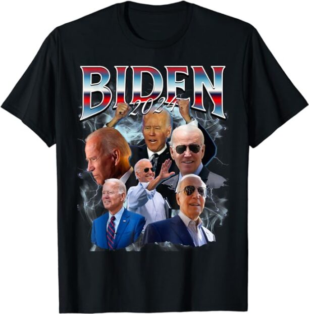 Funny Biden 2024 Campaign 90s Trendy Bootleg Style Men Women T-Shirt