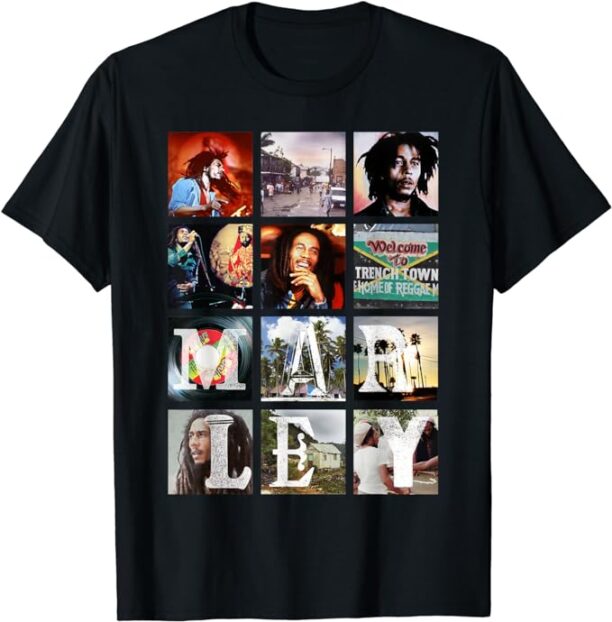 Bob Marley Block Images T-Shirt