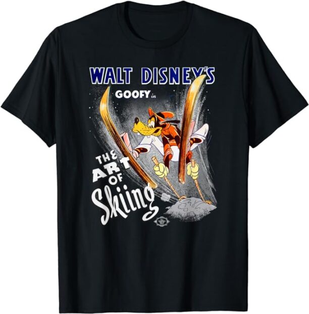 Disney Goofy in The Art of Skiing Classic T-Shirt