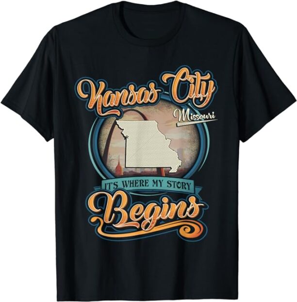 Kansas City Missouri Hometown, Where My Story Begins T-Shirt