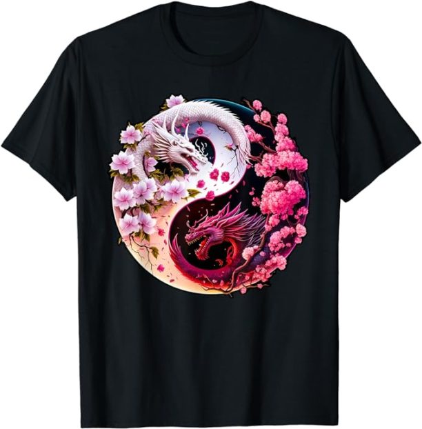 Dragon Yin Yang Chinese New Year 2024 Year Of The Dragon T-Shirt