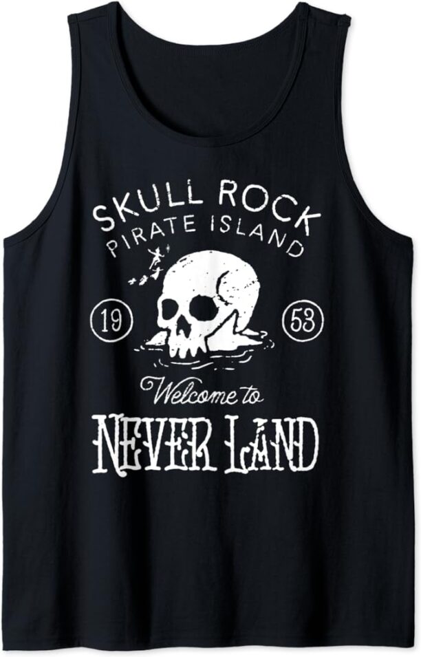 Disney Peter Pan Skull Rock Welcome To Never Land Tank Top