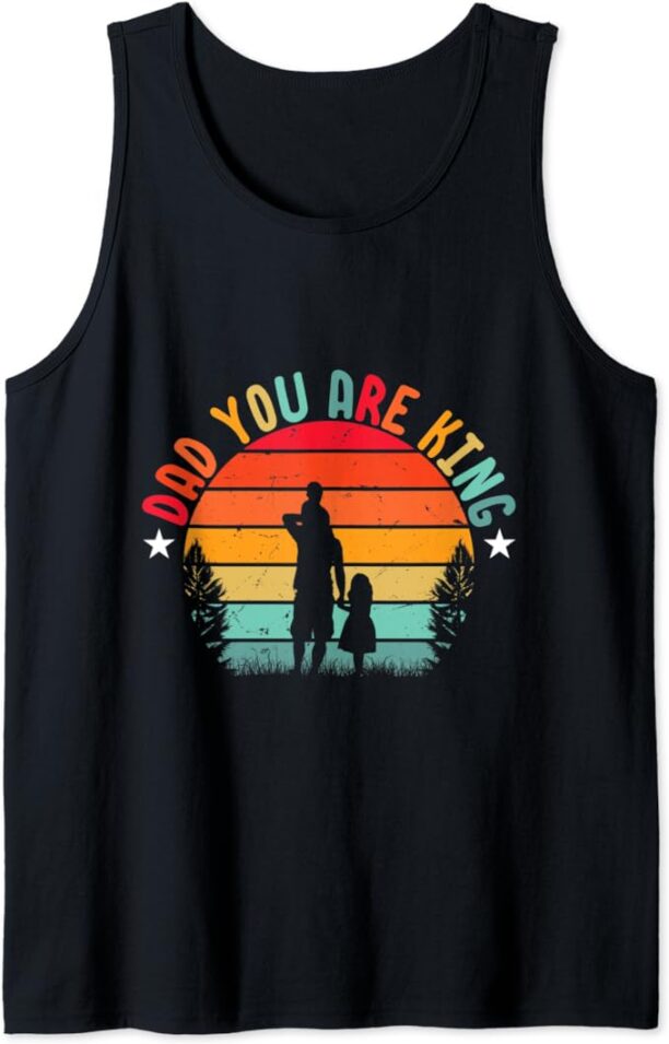 fathers day greatest best dad king daddy father daughter Tank Top