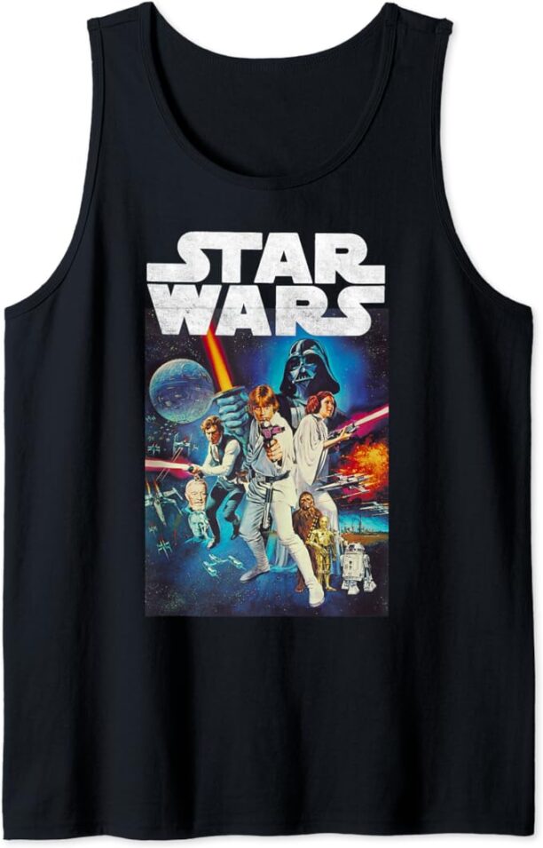 Star Wars Vintage Cast Poster Disney+ Tank Top