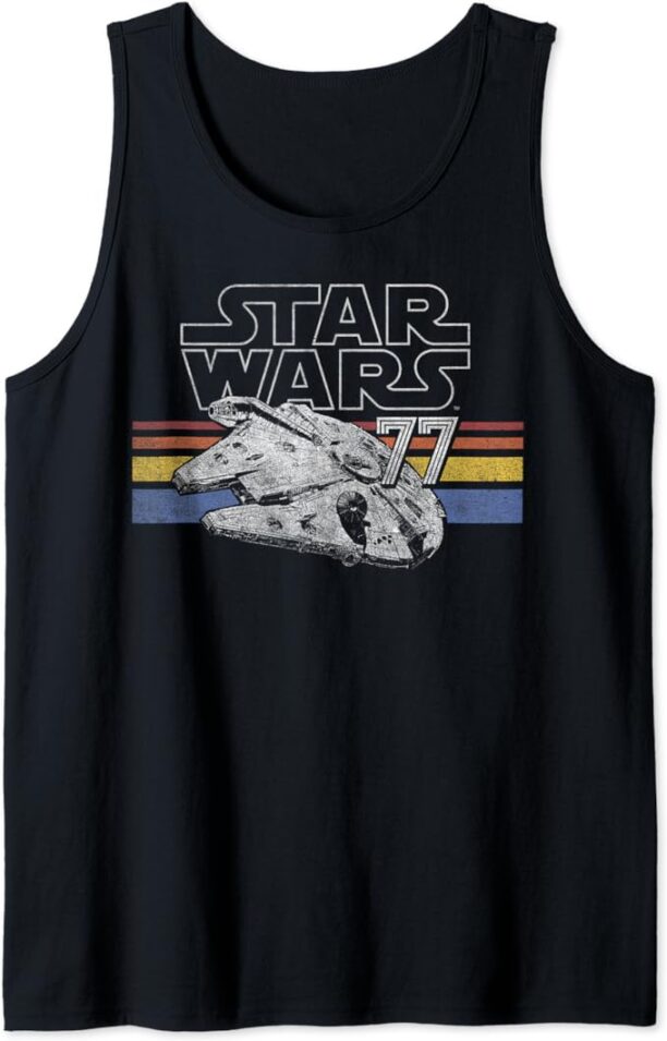 Star Wars Retro Falcon Stripes Tank Top