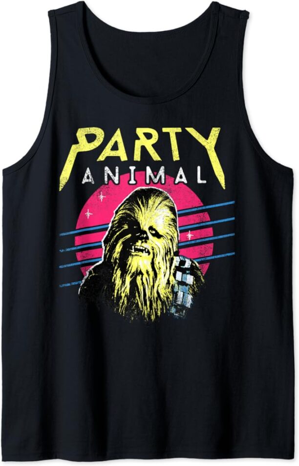 Star Wars Chewbacca Neon Party Animal Tank Top