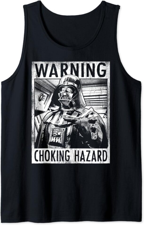 Star Wars Darth Vader Warning Choking Hazard Poster Tank Top