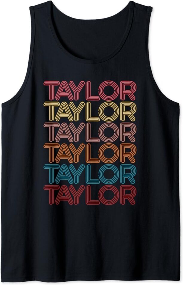 Retro Taylor First Name Vintage Taylor Tank Top