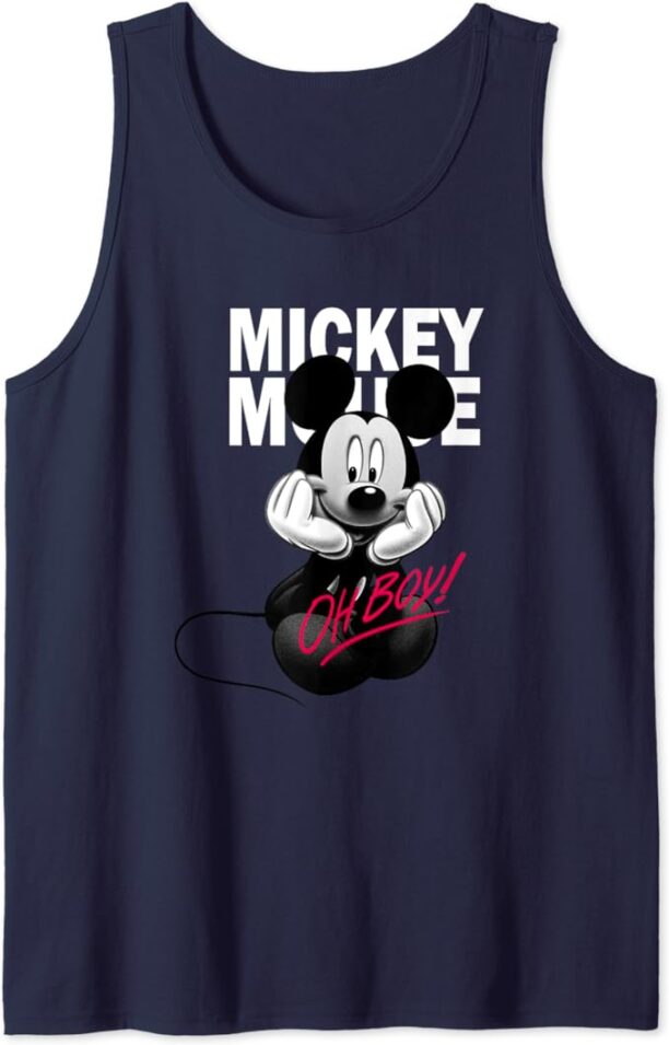 Disney Mickey And Friends Mickey Mouse Oh Boy Retro Logo Tank Top