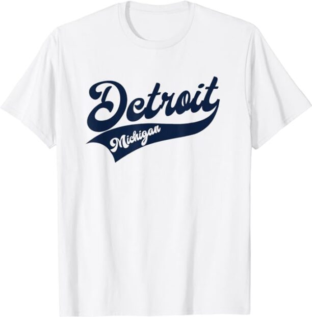 Detroit - Michigan Retro , Throwback Design - Classic T-Shirt