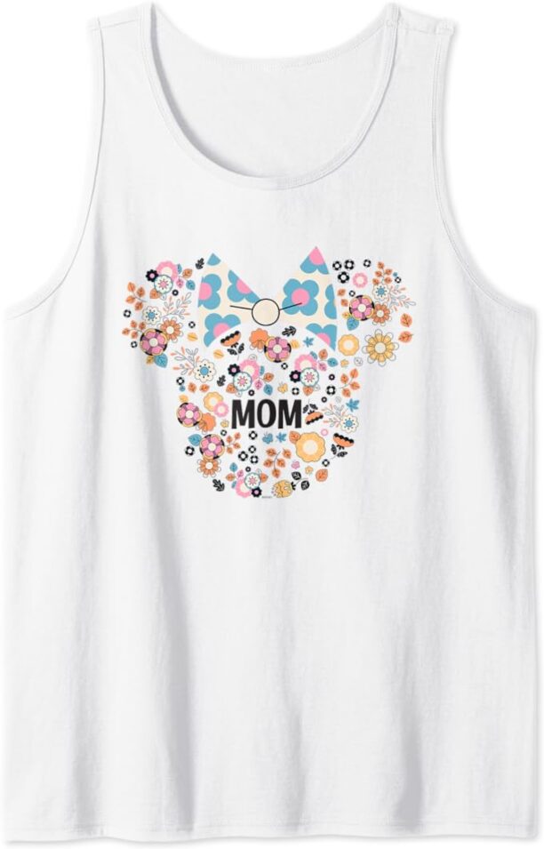 Disney Minnie Mouse Disney Mom Icon Flowers Mother’s Day Tank Top