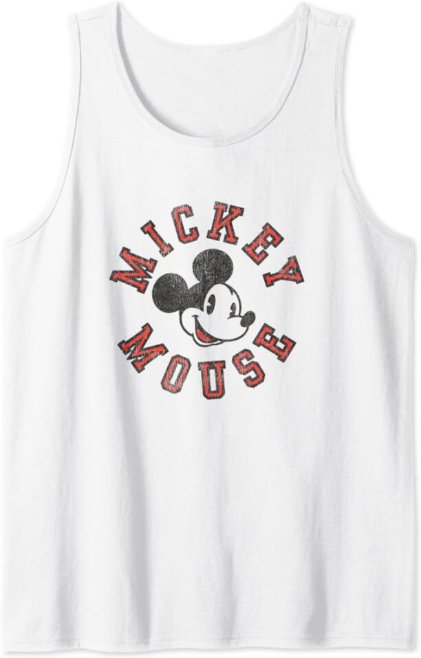 Disney Mickey And Friends Mickey Mouse Vintage Face Logo Tank Top