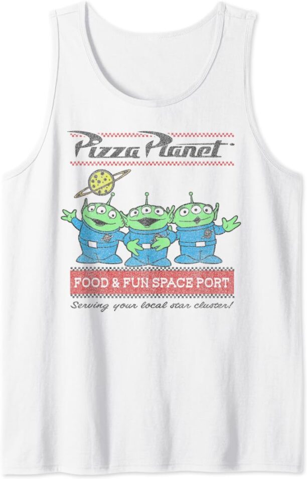 Disney Pixar Toy Story Pizza Planet Aliens Tank Top