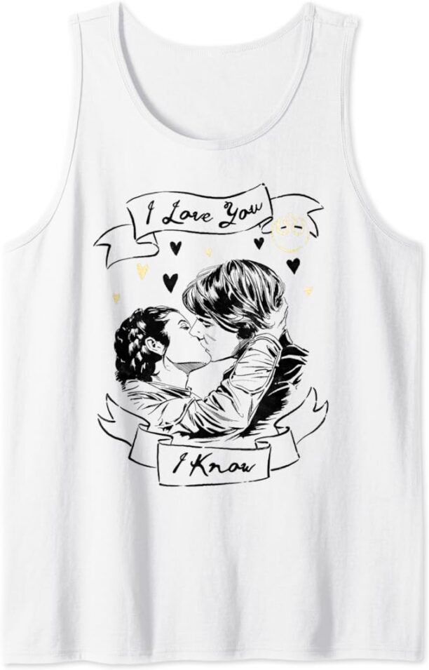 Star Wars Han Solo & Princess Leia I Love You I Know Tank Top