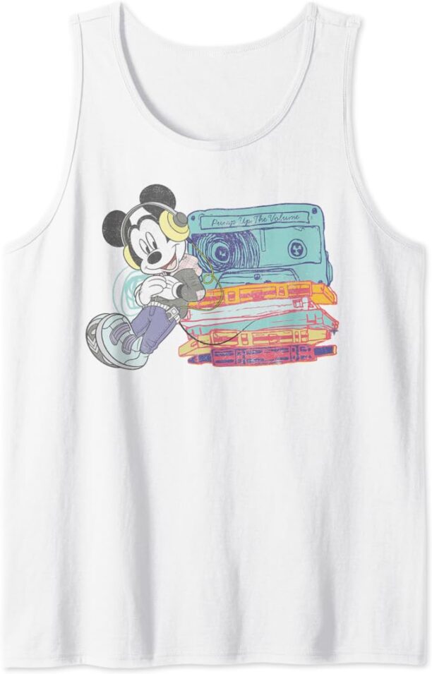 Disney Mickey And Friends Mixtape Mickey Mouse Tank Top