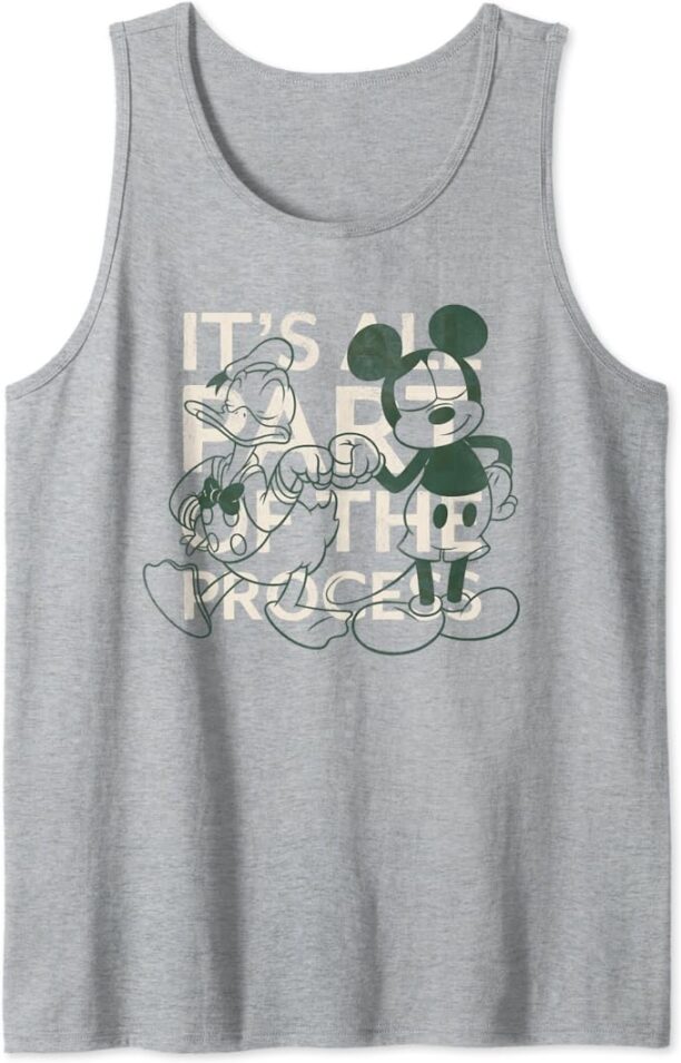 Disney Mickey Mouse Donald Duck It’s All Part of the Process Tank Top