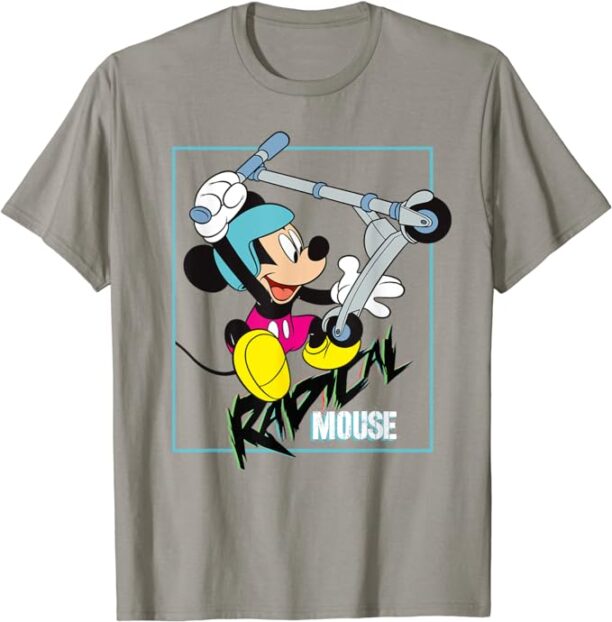 Disney Mickey Radical Mouse 90s Retro Scooter T-Shirt T-Shirt