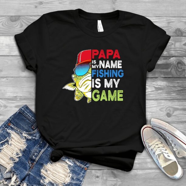 Funny Papa Is My Name Fishing Is My Game - Father's Day Shirts Men, Birthday T Shirts, Summer Tops, Beach T Shirts