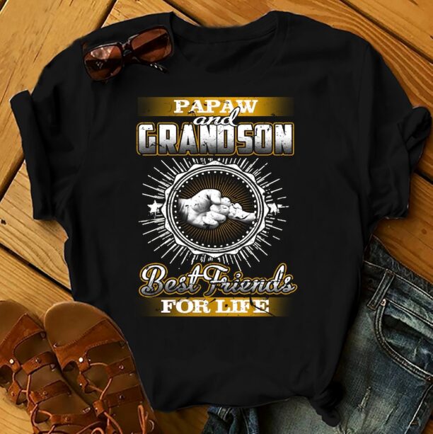 Papaw And Grandson Best Friend For Life - Father's Day Shirts Men, Birthday T Shirts, Summer Tops, Beach T Shirts