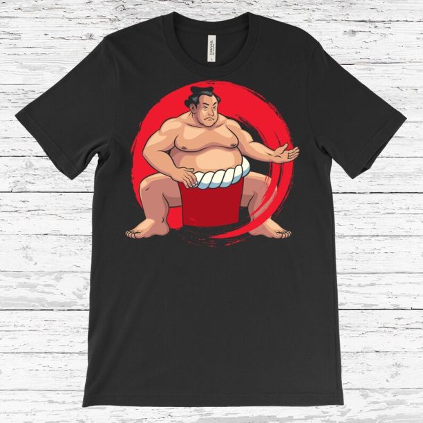 Sumo Japan Japanese Flag Wrestler T-Shirt Vintage Retro Traditional Ancient Japanese Sport Gifts